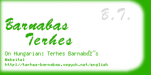 barnabas terhes business card